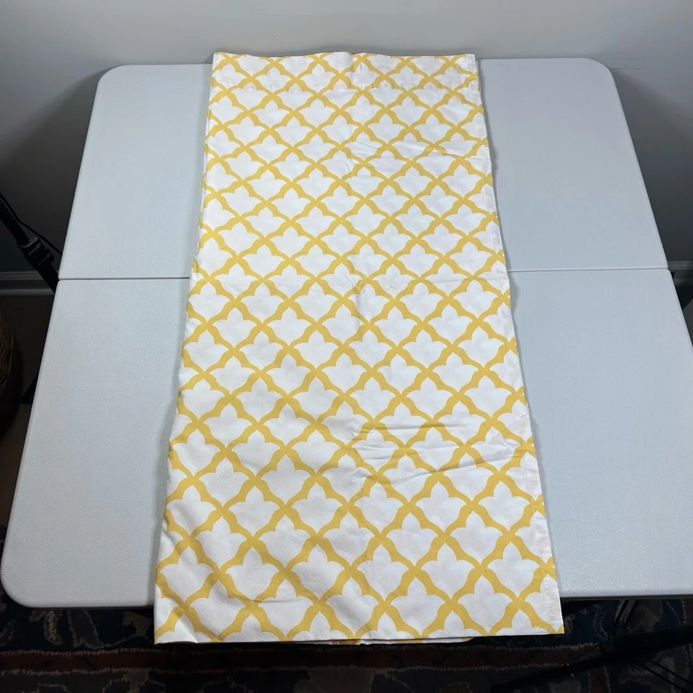 Pottery Barn Marlo Marigold Trellis Print Cotton Shower Curtain